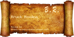 Bruck Roxána névjegykártya