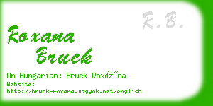 roxana bruck business card